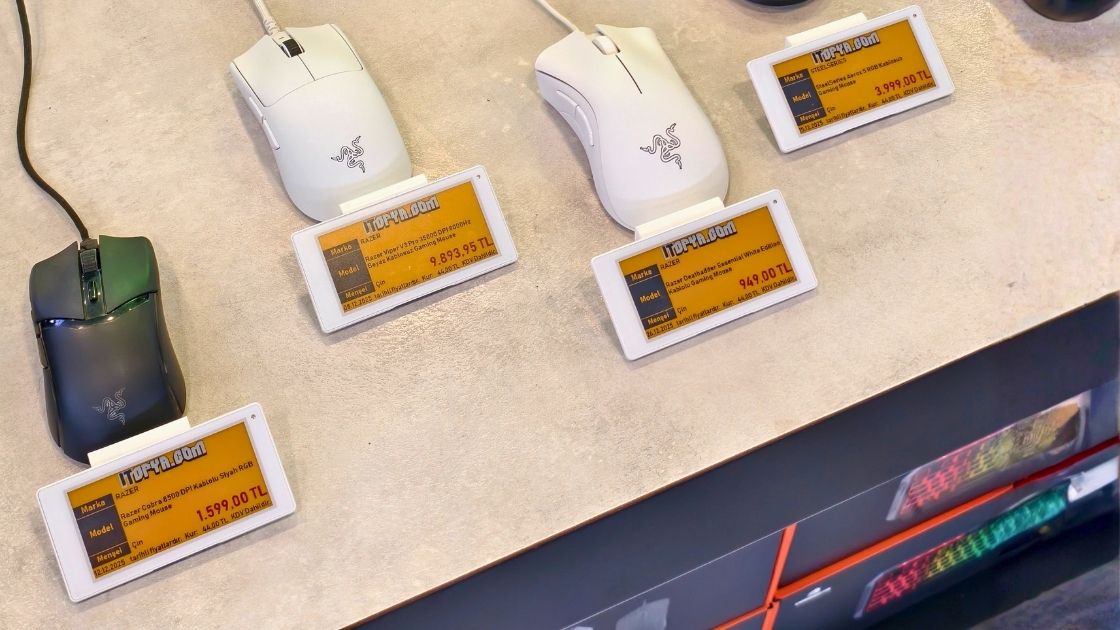 İtopya mağazasında elektronik raf etiketi kurulumu